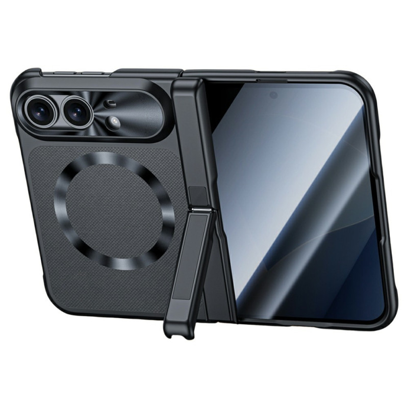 Capa magnética para iPhone Duo em tecido com suporte e vidro anti-espião