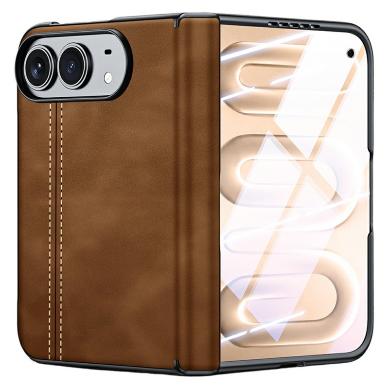 Capa para iPhone Duo com efeito de couro e vidro temperado