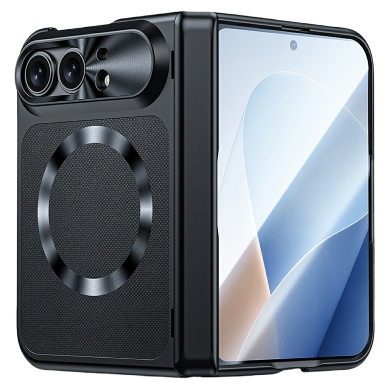 Capa magnética para iPhone Duo com textura de tecido e vidro temperado