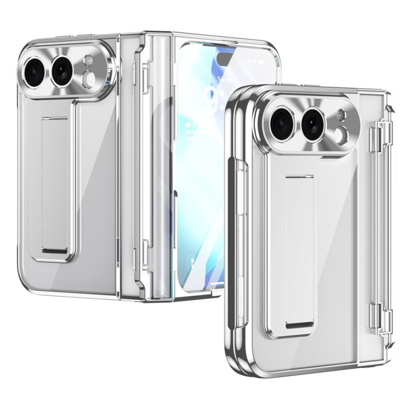 Capa transparente para iPhone Duo com suporte e proteção para o ecrã