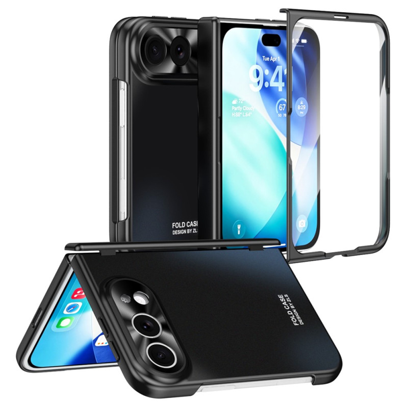 Capa para iPhone Duo com efeito metálico e protetor de ecrã