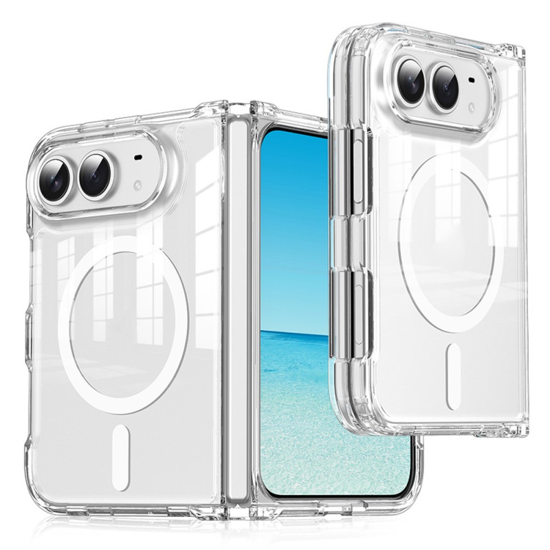 Capa magnética transparente para iPhone Duo, compatível com MagSafe