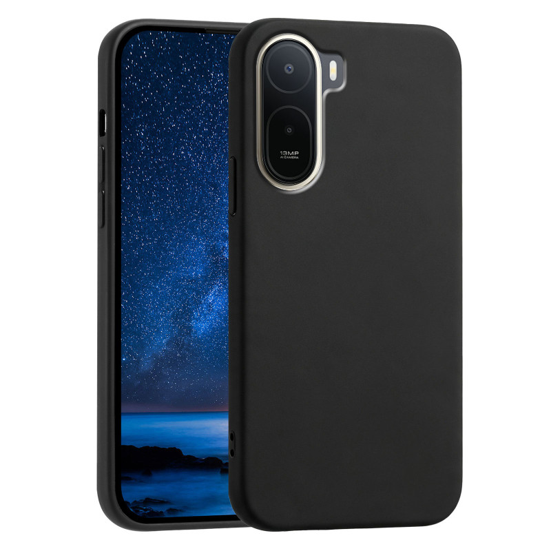 Capa de silicone preta para Xiaomi Redmi A7 Pro / Poco C81 Pro