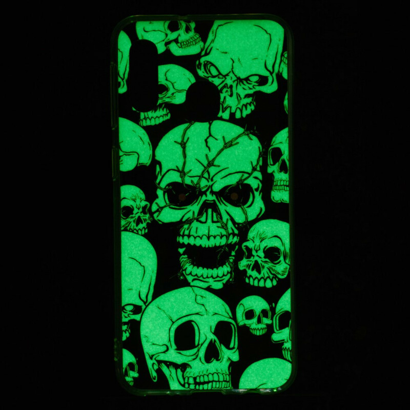 Capa Fluorescente Samsung Galaxy A20e Caution Skulls