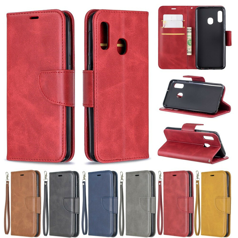 Aba oblíqua lisa da capa Samsung Galaxy A20e Aba oblíqua lisa da capa Samsung Galaxy A20e