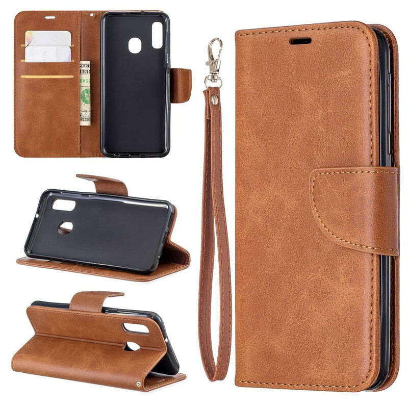 Aba oblíqua lisa da capa Samsung Galaxy A20e Aba oblíqua lisa da capa Samsung Galaxy A20e