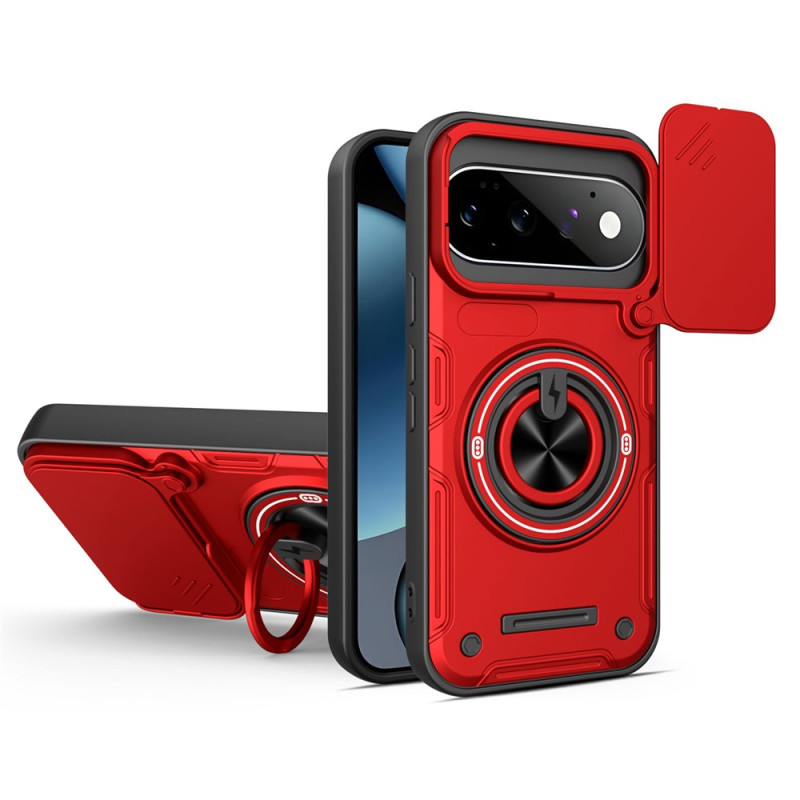 Coque Google Pixel 11 Pro / 11 Magnétique avec Cache Caméra Coulissant et Anneau Rotatif