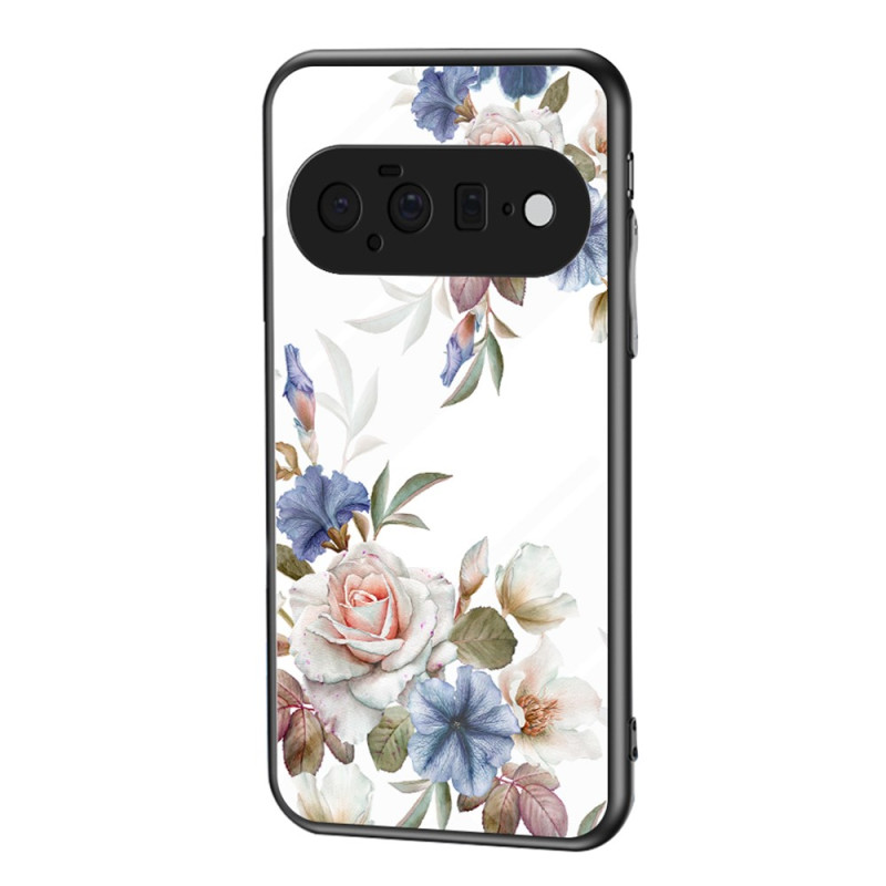 Capa para Google Pixel 11 em vidro temperado com padrão floral