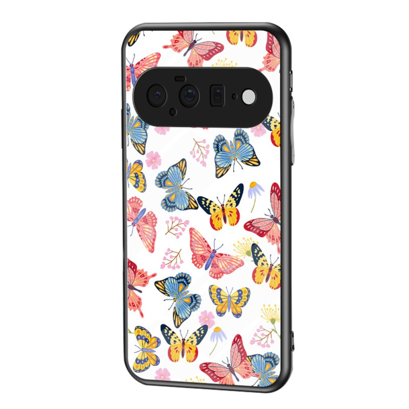 Capa para Google Pixel 11 em vidro temperado com borboletas