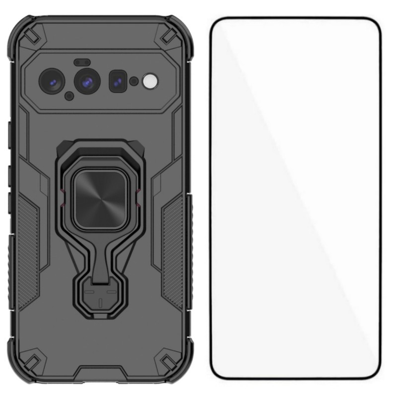 Coque Google Pixel 11 Ring Résistante avec Protecteur Écran