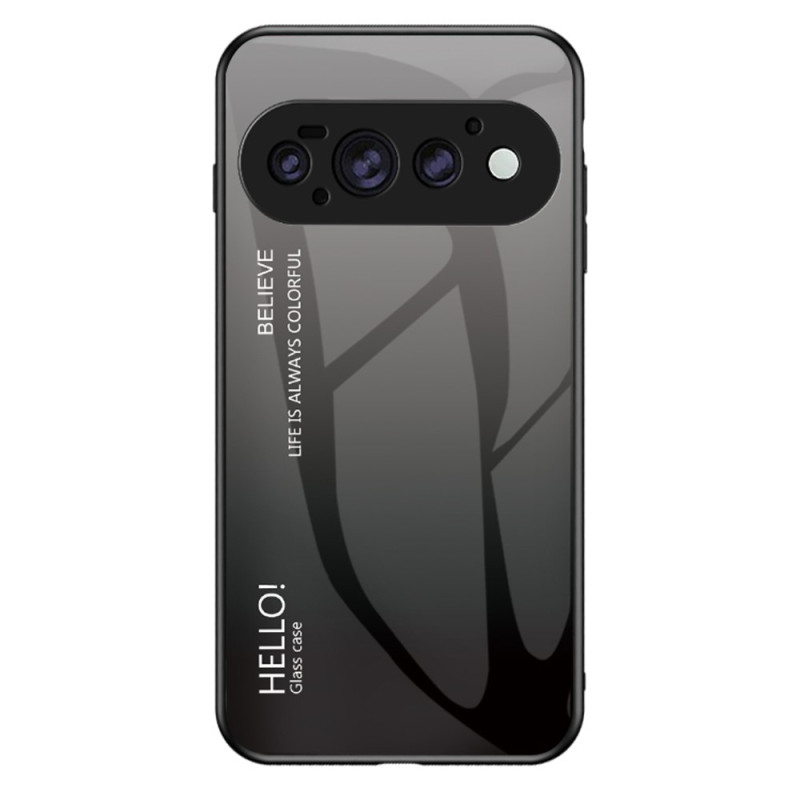 Capa para Google Pixel 11 Pro em vidro temperado «Hello»