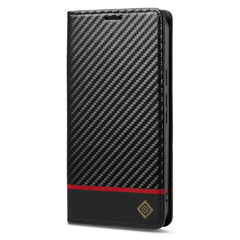 Capa Flip para Google Pixel 11 Pro XL em fibra de carbono da LC.IMEEKE