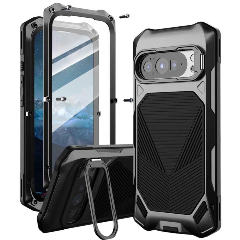 Capa magnética e resistente a choques para o Google Pixel 11 Pro XL com suporte metálico