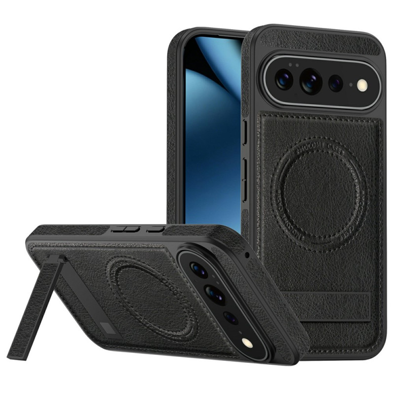 Capa magnética em pele para o Google Pixel 11 Pro XL com suporte metálico