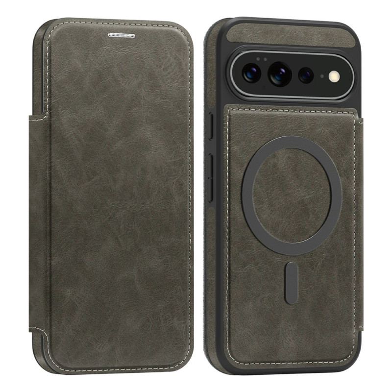 Capa Flip Magnética para Google Pixel 11 Pro XL com Aspecto de Couro