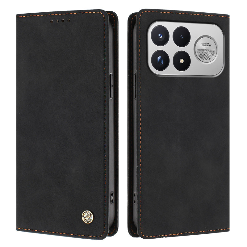 Capa Flip Poco F9 Ultra tipo carteira com proteção anti-RFID