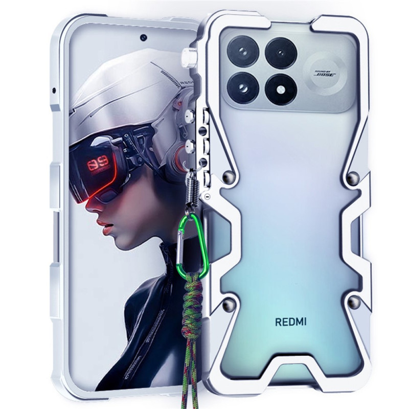 Capa para Poco F9 Ultra em alumínio, estilo mecânico