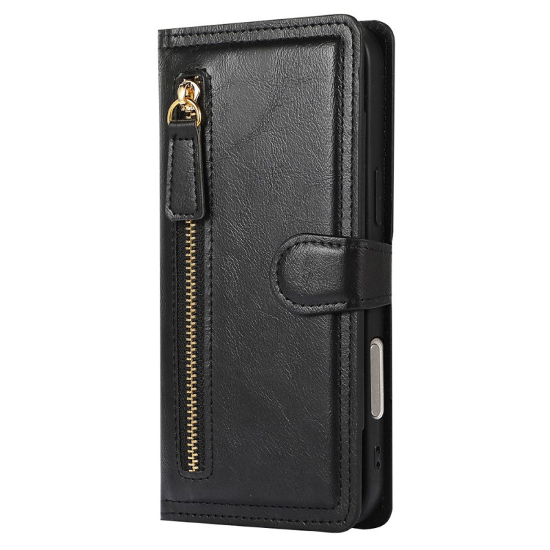 Capa para iPhone 18 Pro / 17 Pro tipo carteira e capa com fecho de correr