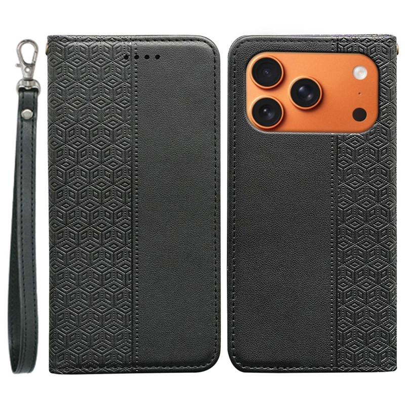 Capa para iPhone 18 Pro / 17 Pro com padrão xadrez e alça