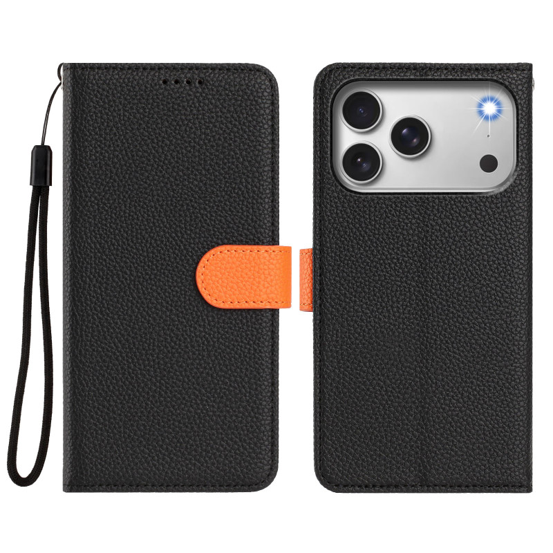 Capa para iPhone 18 Pro / 17 Pro tipo carteira, com fecho magnético removível e proteção anti-RFID