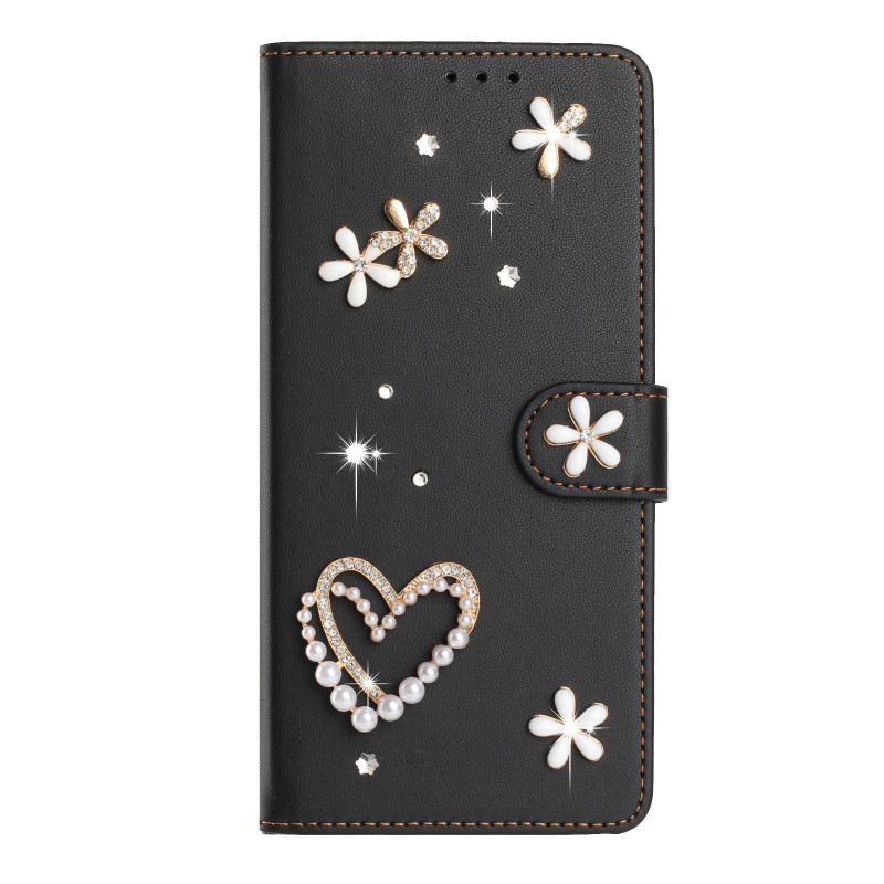 Capa para iPhone 18 Pro / 17 Pro com pérolas decorativas