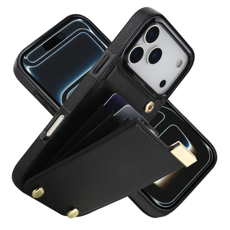Capa para iPhone 18 Pro Max / 17 Pro Max com porta-cartões e tampa articulada