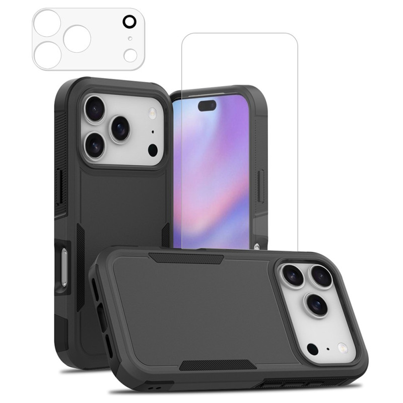 Capa antiderrapante para iPhone 18 Pro Max com proteção de ecrã em vidro e proteção para a câmara