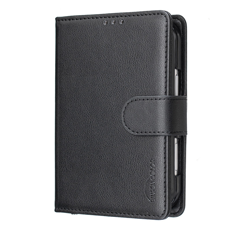 Capa para iPhone Duo em imitação de couro BINFEN COLOR