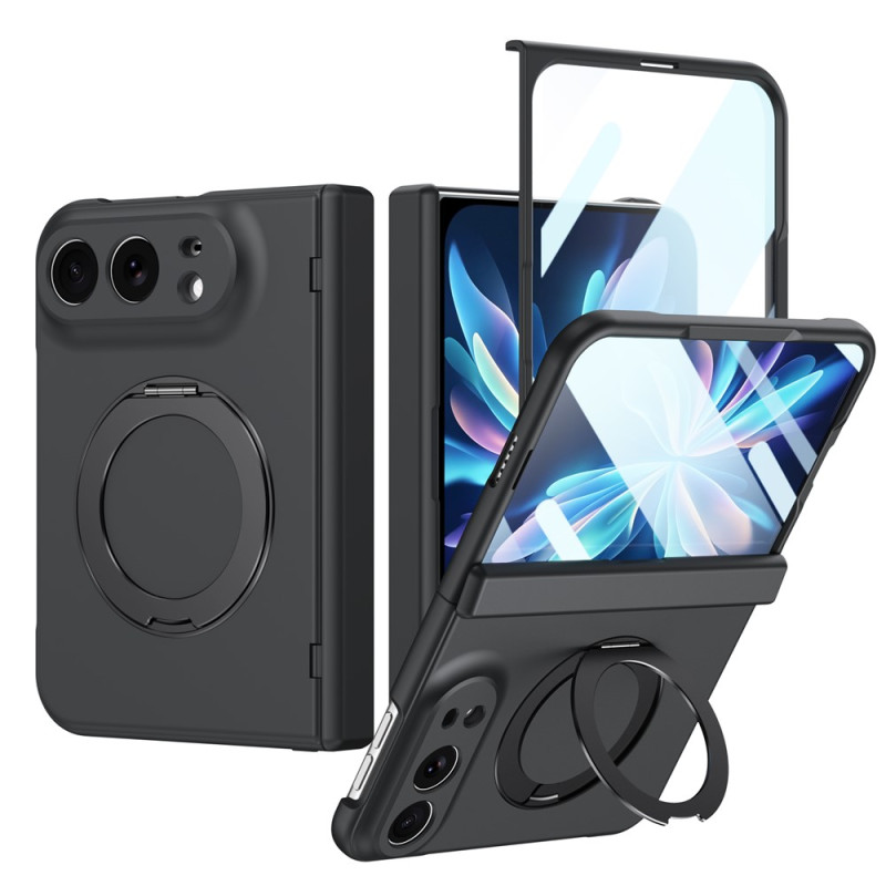 Capa magnética Duo N52 para iPhone com suporte giratório e vidro