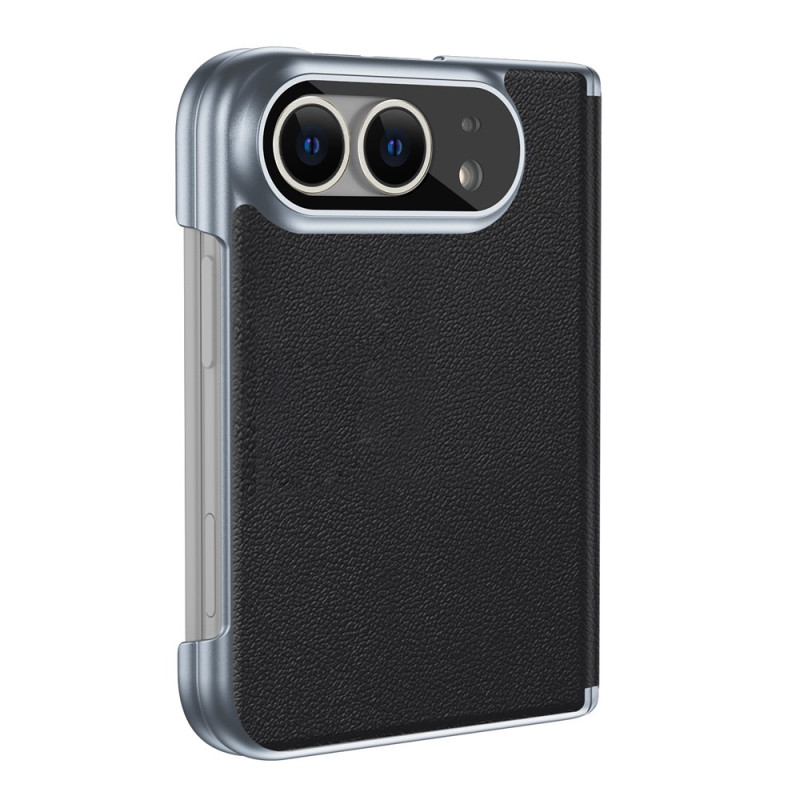 Capa para iPhone Duo em imitação de couro PU com dobradiça dupla