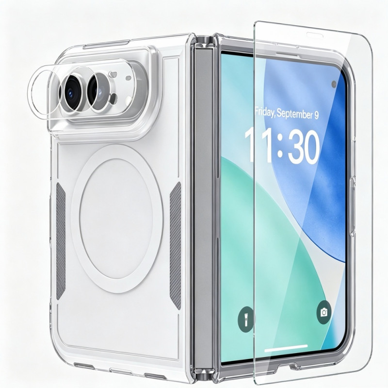 Capa magnética Duo para iPhone com vidro de proteção para o ecrã e proteção para a câmara