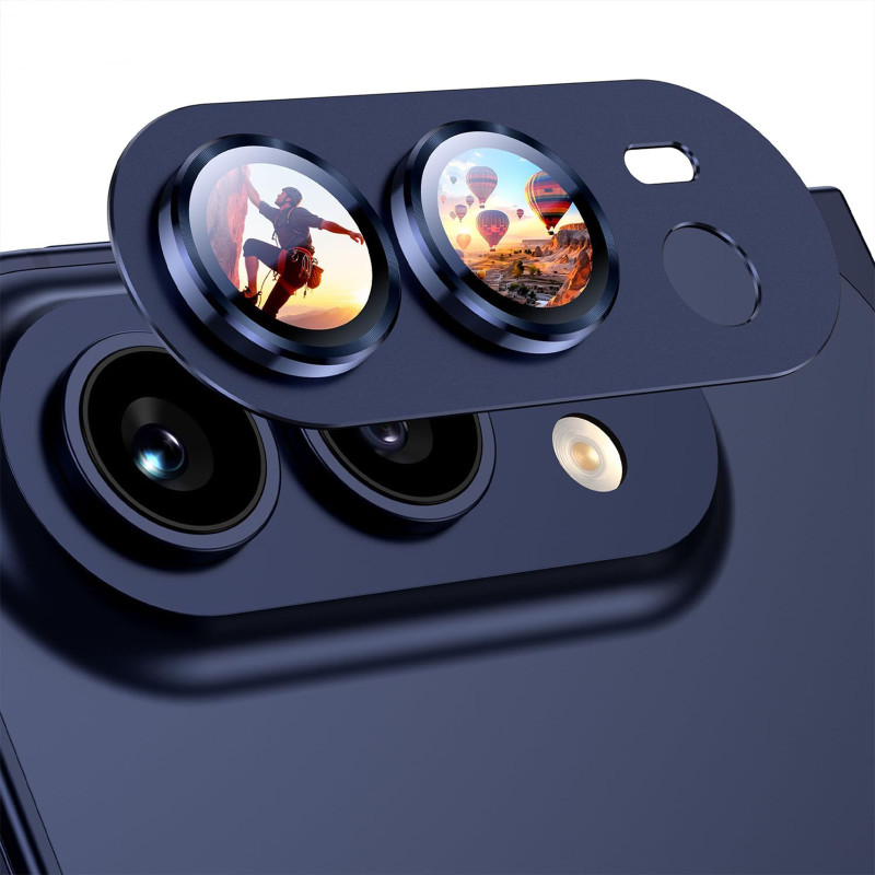 Protecção para lente de proteção em vidro temperado e alumínio para iPhone Duo