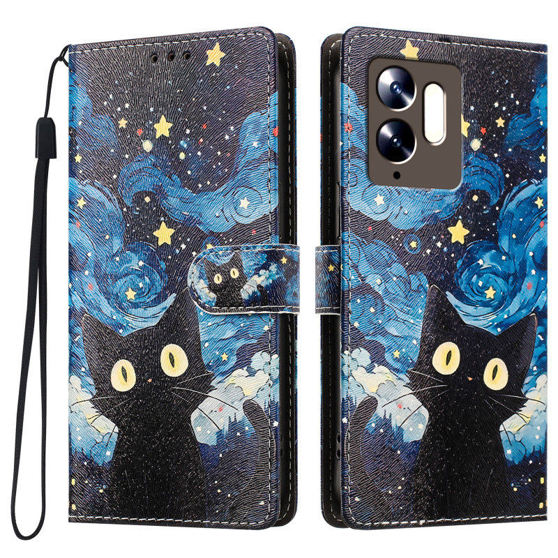 Capa para Poco C95 Pro com Gato Estrelado