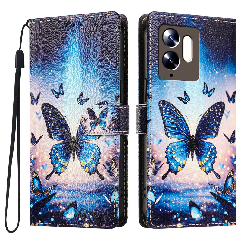 Capa para Poco C95 Pro com padrão de borboleta fluorescente