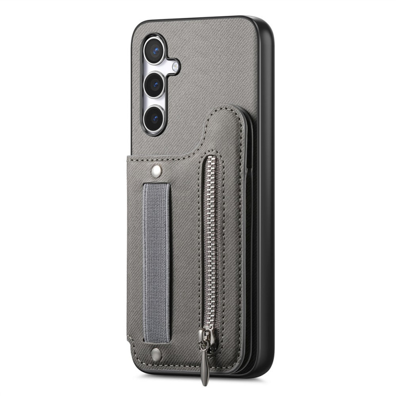 Capa para Samsung Galaxy A18 4G / A17 4G / 5G com porta-cartões anti-RFID, efeito ganga e pulseira