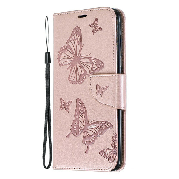 Samsung Galaxy A70 Case Butterflies in Flight with Strap