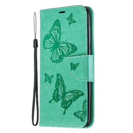 Samsung Galaxy A70 Case Butterflies in Flight with Strap