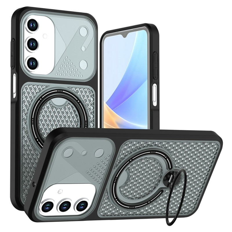 Capa para Samsung Galaxy A18 4G / A17 4G / 5G com padrão em forma de favo de mel e anel de suporte giratório