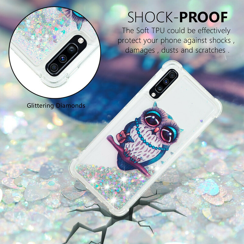 Samsung Galaxy A70 Capa Miss Owl Glitter Samsung Galaxy A70 Capa Miss Owl Glitter