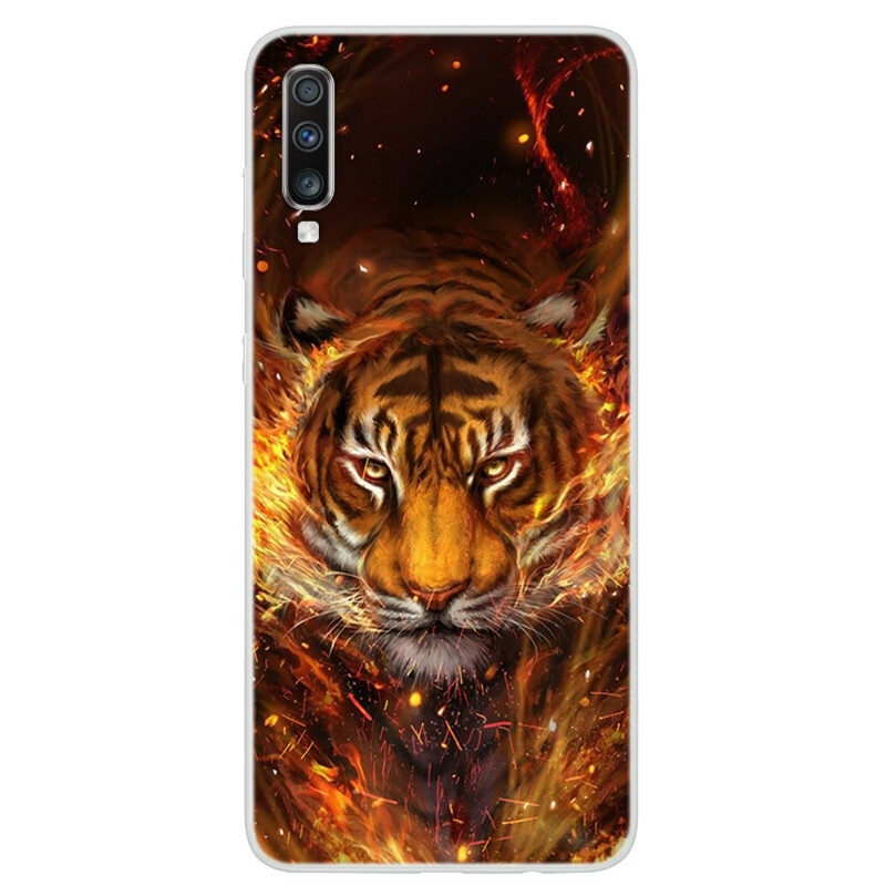 Capa Samsung Galaxy a70 Fire Tiger