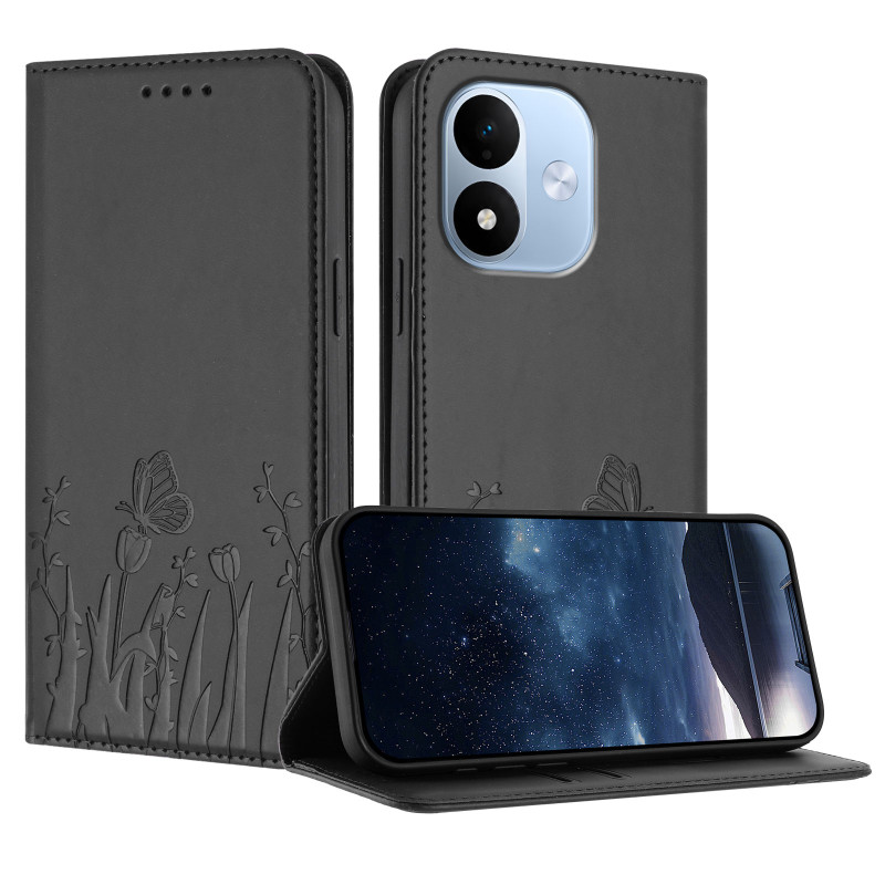Capa para Xiaomi Redmi Note 17 5G / 4G com tulipas e borboletas