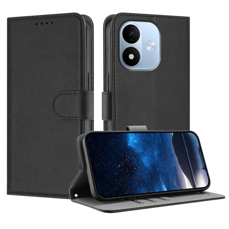 Capa para Xiaomi Redmi Note 17 5G / 4G com efeito de couro liso
