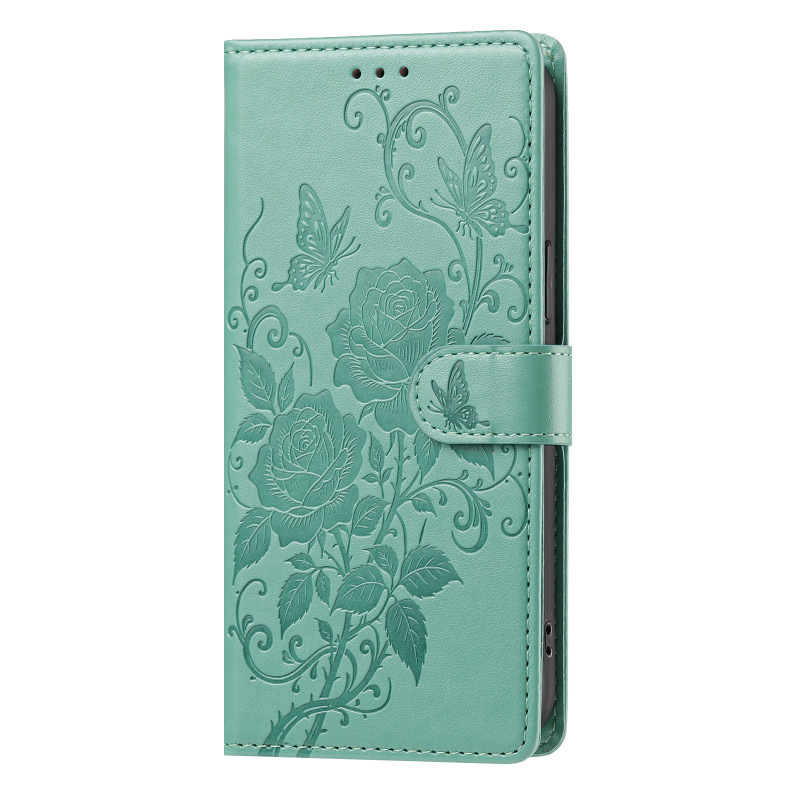 Capa para Xiaomi Redmi Note 17 5G / 4G com rosas e borboletas
