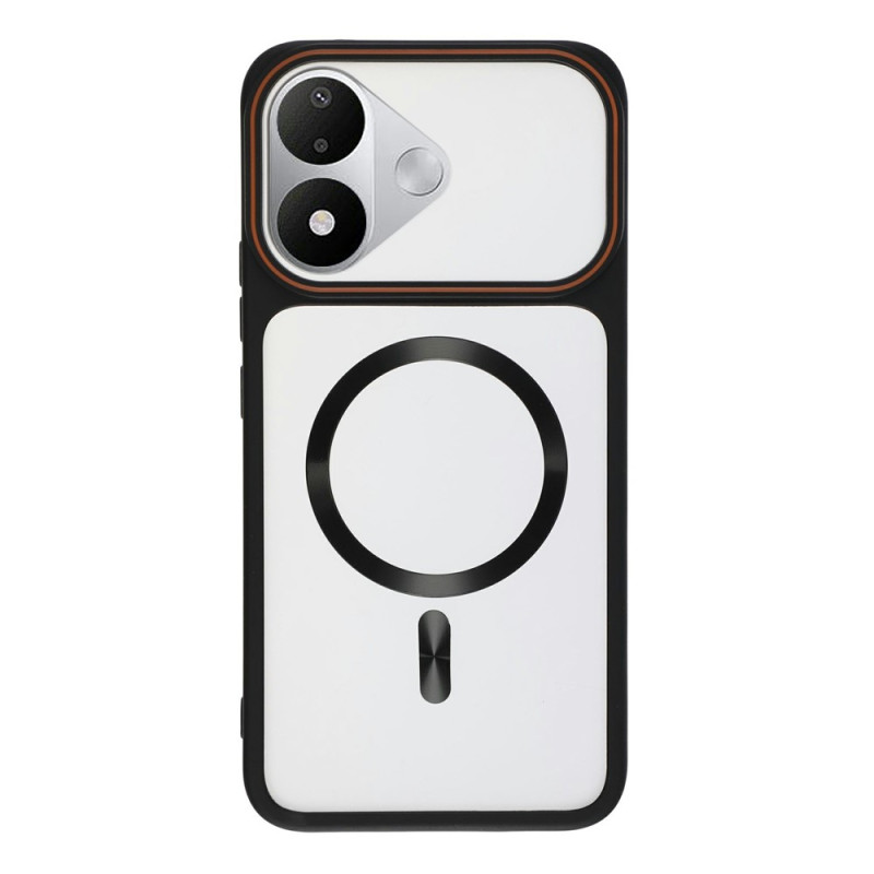 Capa para Xiaomi Redmi Note 17 5G / 4G com parte traseira transparente fosca e placa magnética