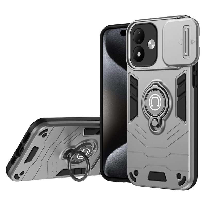 Capa resistente para o Xiaomi Redmi Note 17 5G / 4G com tampa deslizante para a câmara e anel de suporte
