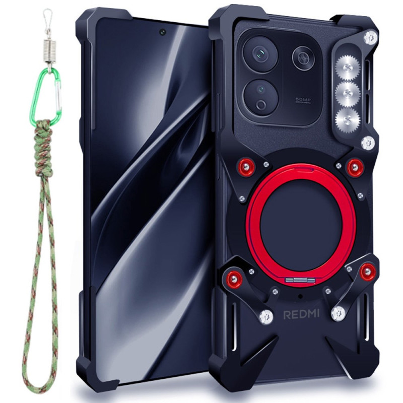 Capa de proteção magnética para o Xiaomi Redmi Note 17 Pro Max 5G com anel de suporte de 360°