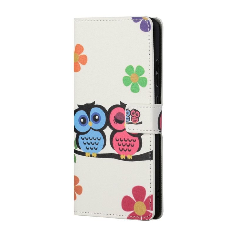 Capa para Xiaomi Redmi Note 17 Pro Max 5G com casal de corujas