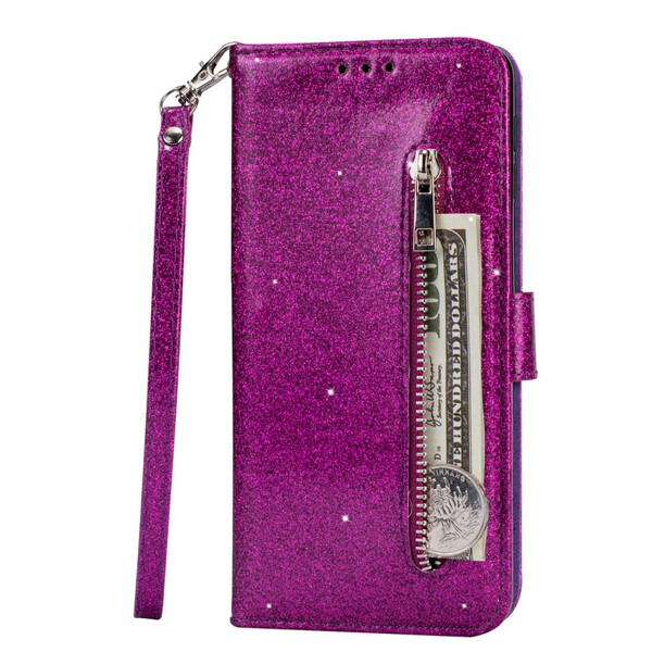 Samsung Galaxy A70 Glitter Purse com alça