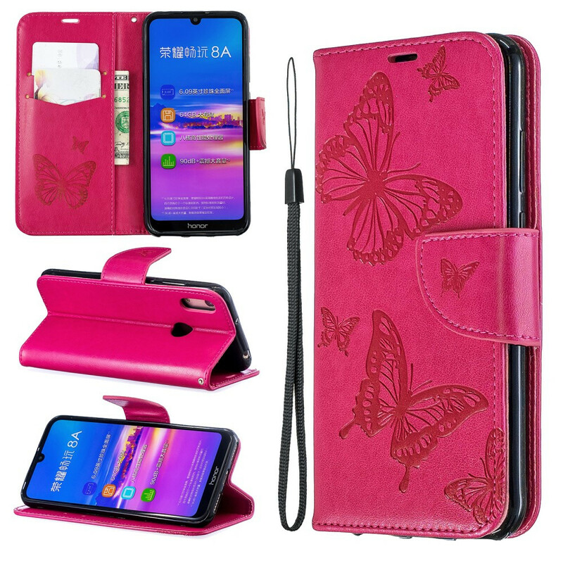 Capa Huawei Y6 2019 Borboletas e Aba Oblíqua Capa Huawei Y6 2019 Borboletas e Aba Oblíqua