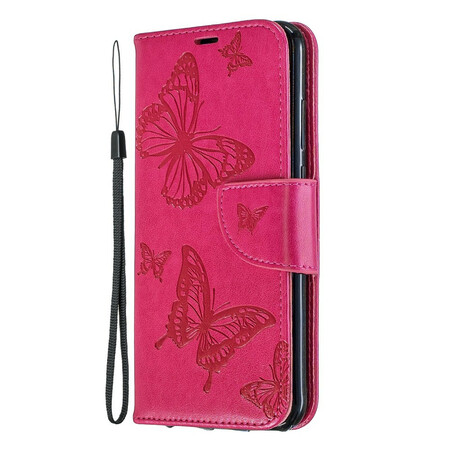 Capa Huawei Y6 2019 Borboletas e Aba Oblíqua
